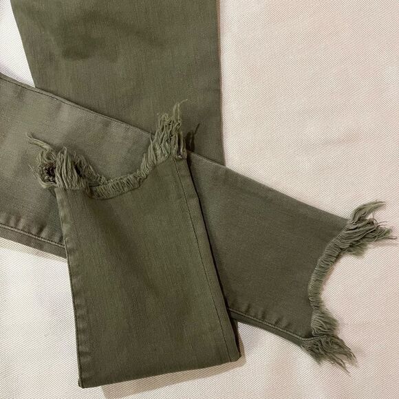 Dear John Stretch skinny mid-rise jeans, raw edge, size 25,‎ NWT color is Mortar - Picture 5 of 9